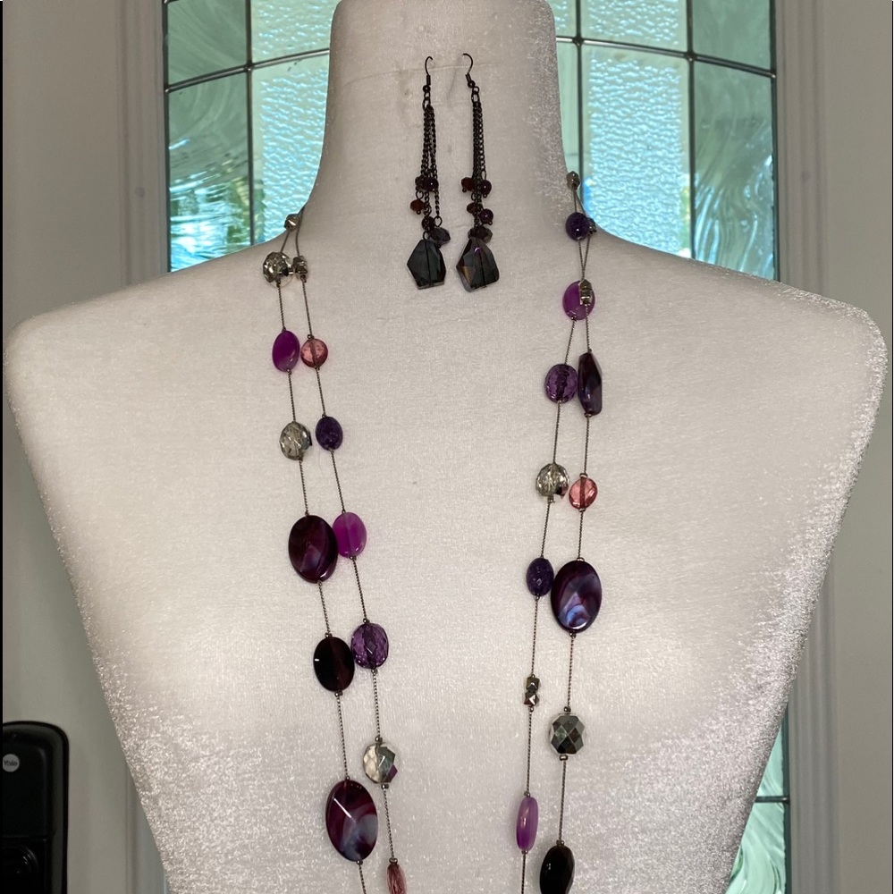 Necklace and earrings